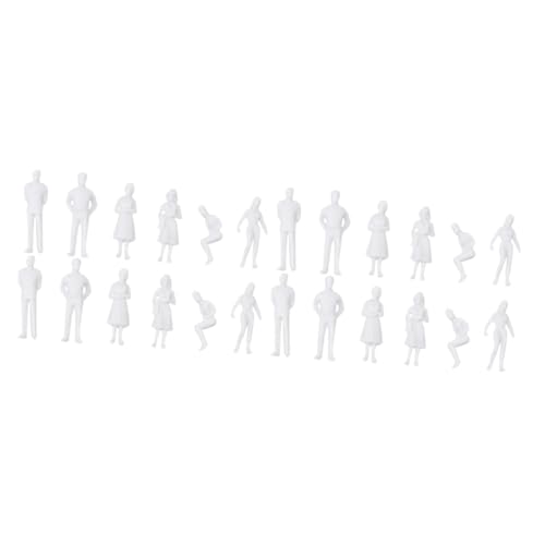 Tofficu 20 Sätze Menschen Zahlen Schulprojektmodell Strandparty-tischdekoration Sandtischmodell Individuelles Modell Schurke Modell des Krabbenreichs Modelle Weiß Mini Statue von Tofficu