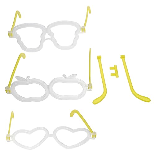 Tofficu 20 Sätze Teiliges Brillenverbinder aus Ersatzteile für DIY Leuchtbrillen in Formen Rund Herz Apfel Ergonomisch Komfortabel für Party und Kreative Brillengestaltung von Tofficu