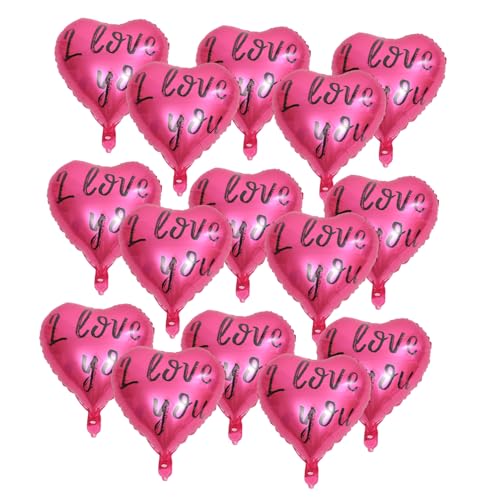 Tofficu 20 Stück Ballongirland -kit Liebe Folienballons Valentinstag Luftballons Willst Du Mich Heiraten? Ballon Herzförmiger Folienballon Blauer Ballon Hochzeitsballon Aluminium Rosy von Tofficu