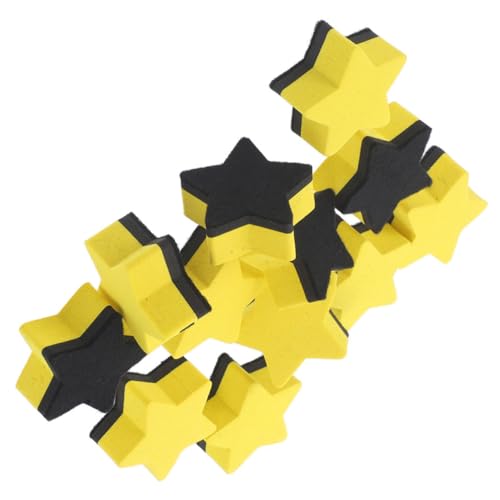 Tofficu 24 Stück Teiliges Whiteboard Eraser Sternform Magnetisch Wiederverwendbar Leicht Waschbar Weicher Filz für Klassenzimmer Büro und Schule Praktische Reinigungslösung von Tofficu
