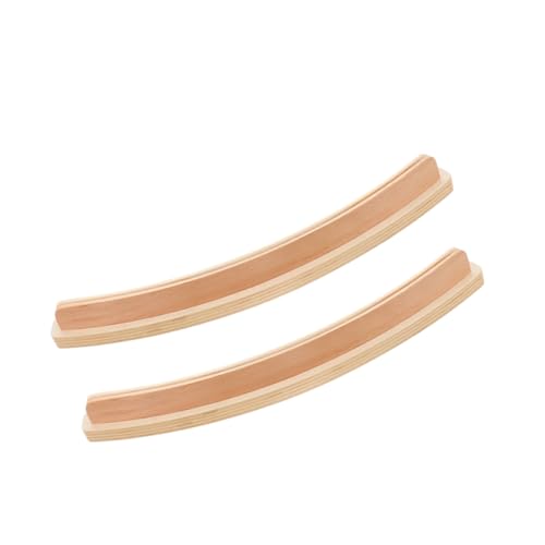 Tofficu 2pcs Holz Gebogene Spielkartenhalter Racks Tablett Holzkarten Tablett Rack Organizer Kartenspiele Für Kinder Senioren Erwachsene von Tofficu
