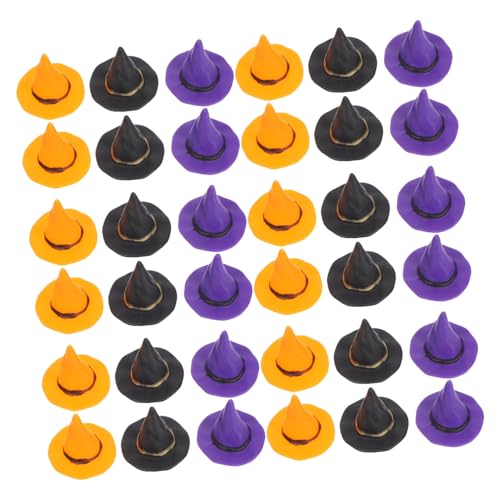 Tofficu 36 Stück Teiliges Hexenhut Kleine Halloween Zauberer Hüte in Verschiedenen Farben Wiederverwendbar DIY Bastelzubehör für Puppenhäuser Kuchen und Partydekorationen Tofficu 36 Stück Teiliges Hexenhut Kleine Halloween Zauberer Hüte in Verschiedenen Farben Wiederverwendbar DIY Bastelzubehör für Puppenhäuser Kuchen und Partydekorationen von Tofficu