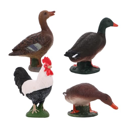 Tofficu 4 Stück Lebensechte Hühnerfiguren Miniatur-tiermodelle Für Dekoration Und Handwerk von Tofficu