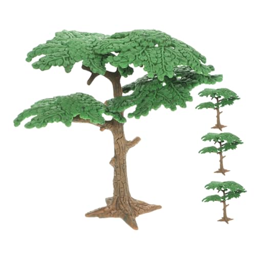 Tofficu 4 Stück Simulationslandschaftsbaum Pflanzenbaummodell Mini-modellbaum Kleines Baummodell Mini -Spiegel Modell Materialmodell Dekoratives Modell Pflanzenmodellbaum Plastik von Tofficu