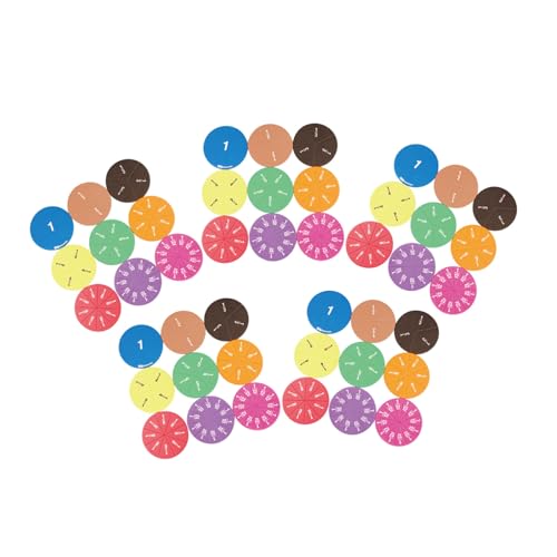 Tofficu 45 Stück Teiliges Bruchkreise Montessori Mathe Lernspielzeug für Bunte Bruchteile Lehrmittel Vielseitig für Schule und Zuhause Fördert Visuelle Wahrnehmung und Selbstständiges von Tofficu