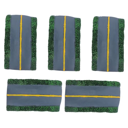 Tofficu 5 Stück Teiliges Resin Miniatur Straßenmodell Detailreiche Highway Diorama Landschaft für Modelleisenbahnlandschaft Robustes Architekturmodell für DIY Basteln Eisenbahn Sandtisch von Tofficu