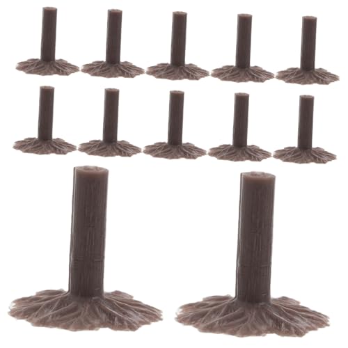 Tofficu 50 Stück Modellbaumfüße Architekturmodellbäume Basis Baumlandschaftsmodelle Mikro-landschaftsbaum Landschaftsbäume Trainieren Gefälschte Bäume Für Models Light Brown Plastik von Tofficu