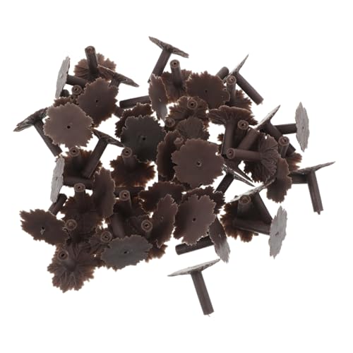 Tofficu 50 Stück Modellbaumfüße Modellbaum Zubehör Modelllandschaftsbaum Gefälschte Bäume für Models Mikro-Landschafts-Sandtisch Kleiner Baumsockel Eisenbahn Bäume Plastik Light Brown von Tofficu