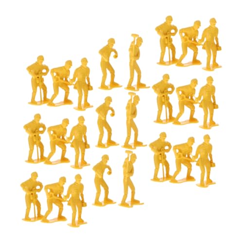 Tofficu 54 Stück Teiliges Konstruktionsspielzeug Set mit Realistischen Kunststoff Techniker Figuren Notfall Reparaturteam Modell Robustes DIY für Jungen und Mädchen Ab Jahren von Tofficu