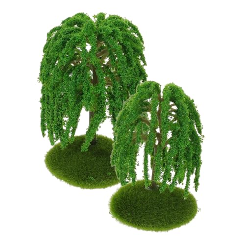 Tofficu 6 Stück Mikro Landschaftsdekoration Landschaftsbaum Modellbahnbäume Mini Baum Miniatur Bastelbäume Künstlicher Miniaturbaum Modellbäume Modellbahn Bonsai Dekor von Tofficu