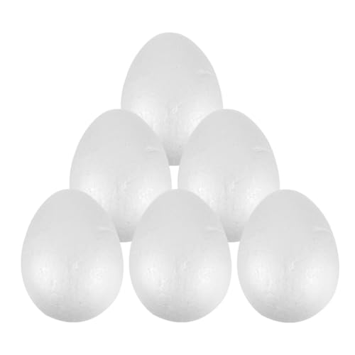 Tofficu 6 Stück Ostereier Aus Schaumstoff 15 cm Weiße Eier Aus Polystyrol Zum Bemalen Kunsthandwerksschaum-Modell In Eiform Für Osterdekorationen Basteln Handgefertigte Tofficu 6 Stück Ostereier Aus Schaumstoff 15 cm Weiße Eier Aus Polystyrol Zum Bemalen Kunsthandwerksschaum-Modell In Eiform Für Osterdekorationen Basteln Handgefertigte von Tofficu