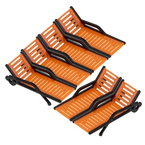Tofficu 6 Stück Strandkorb-Modell mini strandstuhl Strandstuhl-Modell Strandstuhl Bastelmaterial DIY Strandstuhl Mini-Loungesessel-Modell nautisch Mini-Stuhl-Modell Mini-Liegestuhl Plastik von Tofficu