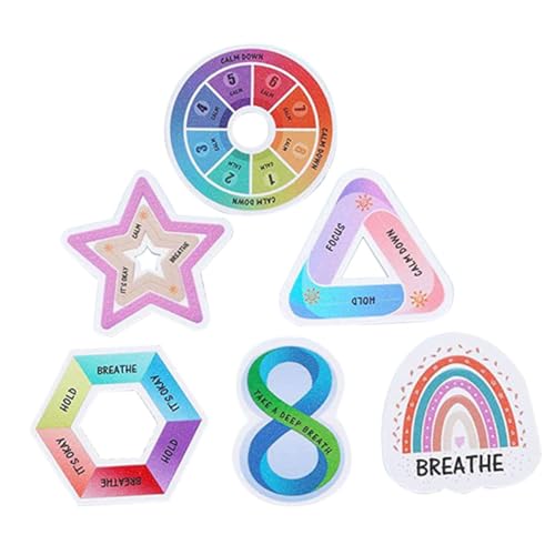 Tofficu 6 Stück Teiliges Sensorische Aufkleber mit Rauer Textur Beruhigende und Dekomprimierende Sticker für Handyhüllen und Alltag Farbenfrohe Calm Stickers für Teenager und Erwachsene von Tofficu