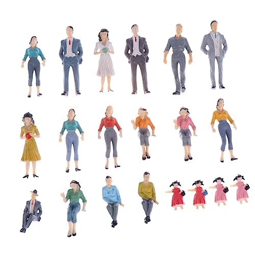 Tofficu 60 STK Vorbildlicher Mann Plastikfiguren Winzige Menschenmodelle Layout-Figuren Figuren Der Zuganlage Menschen Maßstabsgetreues Modell Layout-Requisiten Plastik. Statue Miniatur von Tofficu