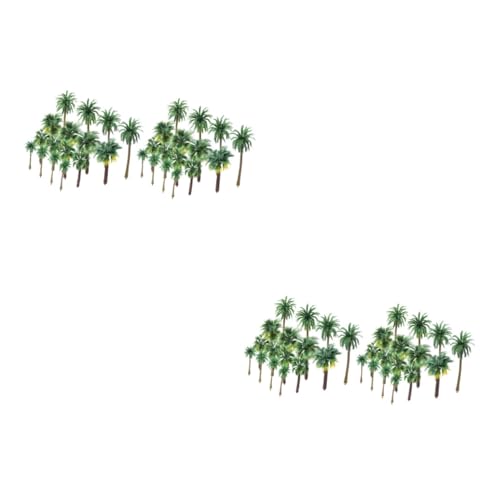 Tofficu 72 STK Künstliche Kokospalme Palmenfiguren Mini-bäume Zum Basteln Grüne Anzüge Statische Grasbüschel Grüner Anzug Miniatur-szenenbäume Kunsthandwerk Plastik Pflanze von Tofficu