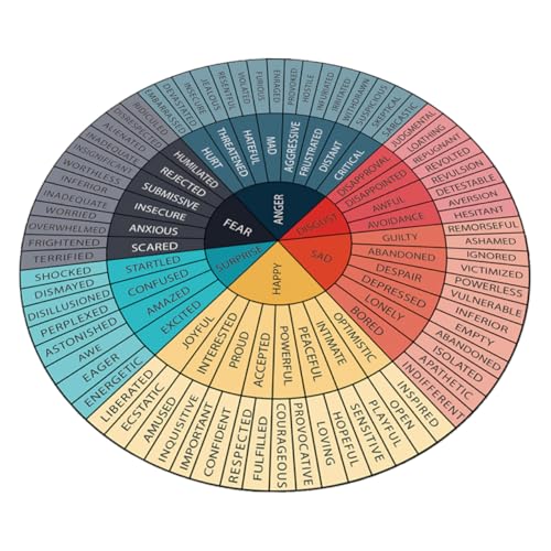 Tofficu Emotionsrad-Diagramm-Aufkleber Für Büro Und Klassenzimmer Positives Selbstklebende Emotionskreisdiagramm-Aufkleber von Tofficu