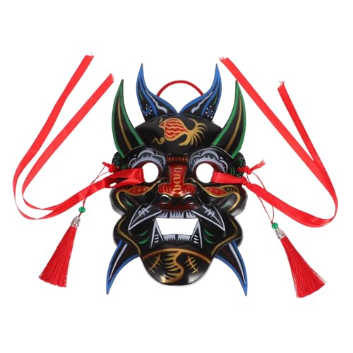 Tofficu Handbemalte Leichte Tempelmesse Maske Farbenfrohe Bequeme und Party Masquerade Verkleidung für Halloween Geburtstag Cosplay und Festliche Dekoration Tofficu Handbemalte Leichte Tempelmesse Maske Farbenfrohe Bequeme und Party Masquerade Verkleidung für Halloween Geburtstag Cosplay und Festliche Dekoration von Tofficu