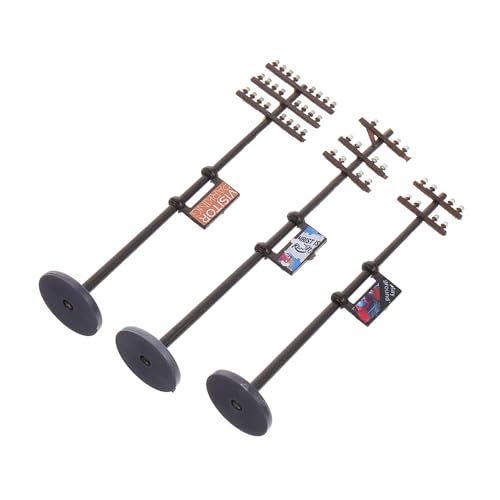 Tofficu Micro Telegraph Poles Modellset Maßstab Miniatur sandtisch Landschaftszubehör für Garten Büro Auto Dekoration Langlebig Kreativ Gestaltet von Tofficu