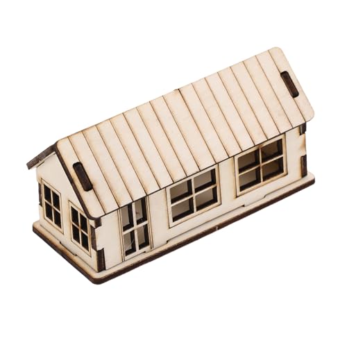 Tofficu Mini-hausmodell Aus Holz Bastelpuzzle Für Kinder – Lernspielzeug Ideal Für Kreatives Spielen Und Als Heimdekoration von Tofficu