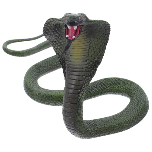 Tofficu Realistisches Cobra Modell Lebensechte Schlangenfigur für Garten Büro Halloween Dekoration Hochwertige Snake Sculpture Sicheren Materialien Vielseitig Einsetzbar als Kunst für von Tofficu