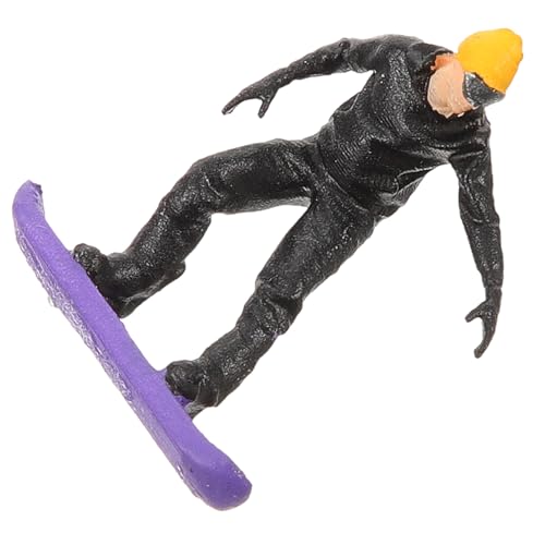 Tofficu Sandtisch-Minifigur Winziges Skifahrer-Figurenmodell Simulation Miniatur Mini-Mensch-Modell-Schmuck auslaufmodelle ski Skifahrer Modellbau winzige Skifahrer Mini-Skifahrer Harz von Tofficu