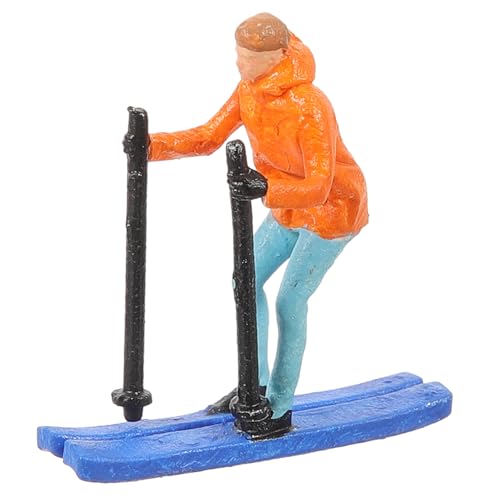 Tofficu Sandtisch-Skifahren-Personenmodell Skifahrer Modellbau Zubehör Skifahren Miniaturmodell Modell im minifiguren in großen mengen Modelle Spielzeug Mini-Mensch-Modell Sandtischzubehör von Tofficu