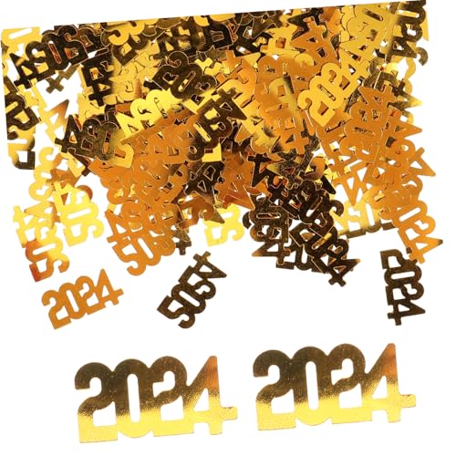 Tofficu Year Table Scatters Goldene Party Deko Konfetti für Silvester Tischdekoration Happy Year Party Ornament für Festliche Neujahrsfeier Tofficu Year Table Scatters Goldene Party Deko Konfetti für Silvester Tischdekoration Happy Year Party Ornament für Festliche Neujahrsfeier von Tofficu