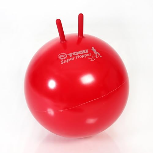 Togu Sprungball Super, rot, Hüpfball, Springball für Drinnen & Draußen, Fitness für Kinder, Hopperball von Togu