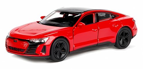 Audi RS E-tron GT Modellauto 12cm aus Metall mit Rückzugmotor Modell Auto Spielzeugauto 4-Varianten Welly 82 (Rot) von Toi-Toys
