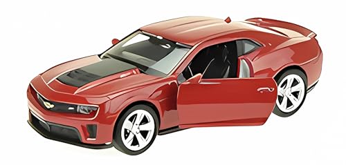 Chevrolet Camaro ZL1 Modellauto mit Rückzug aus Metall Welly Modell Auto Spielzeugauto 4-Varianten 91 (Dunkelrot) von Toi-Toys