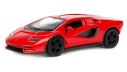 Lamborghini Countach LPI 800-4 Modellauto aus Metall mit Rückzugmotor Modell Auto Spielzeugauto Spielzeug Geschenk 4-Varianten Welly 05 (Rot) von Toi-Toys