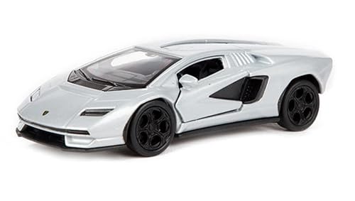 Lamborghini Countach LPI 800-4 Modellauto aus Metall mit Rückzugmotor Modell Auto Spielzeugauto Spielzeug Geschenk 4-Varianten Welly 05 (Silber-Metallic) von Toi-Toys