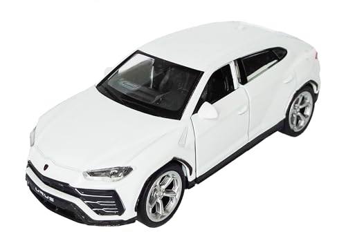 Lamborghini Urus Modellauto aus Metall mit Rückzugmotor Modell Auto Spielzeugauto Spielzeug Geschenk 4-Varianten Welly 92 (Weiss) von Toi-Toys