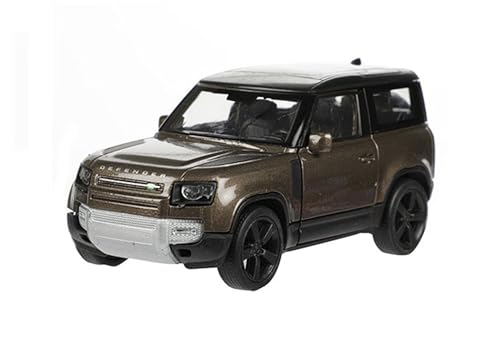 Land Rover 2020 Defender Modellauto aus Metall mit Rückzugmotor Modell Auto Spielzeugauto Spielzeug 4-Varianten Welly 12 (Braun-Metallic) von Toi-Toys