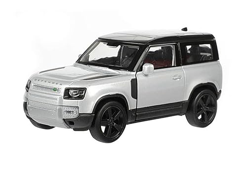 Land Rover 2020 Defender Modellauto aus Metall mit Rückzugmotor Modell Auto Spielzeugauto Spielzeug 4-Varianten Welly 12 (Silber-Metallic) von Toi-Toys