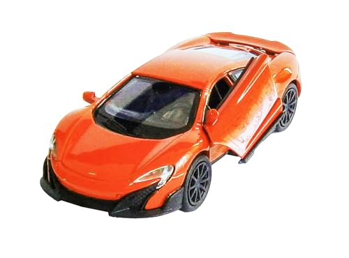 MCLAREN 675LT Coupe Modellauto aus Metall mit Rückzugmotor Modell Auto Metall Spielzeugauto Spielzeug Geschenk 4-Varianten Welly 17 (Orange) von Toi-Toys