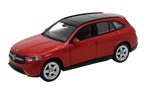 Mercedes Benz GLC 12cm Modellauto aus Metall Modell Auto mit Rückzugmotor Spielzeugauto Welly 4-Varianten 25 (Rot-Metallic) von Toi-Toys