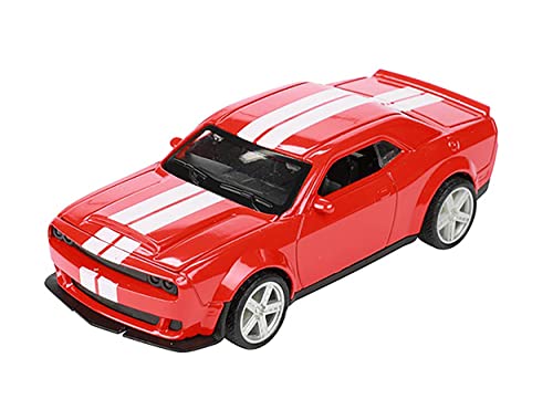 Mustang V8 Modellauto aus Metall mit Rückzugmotor Modell Auto Spielzeugauto Spielzeug Geschenk 4-Varianten Welly 73 (Rot) von Toi-Toys