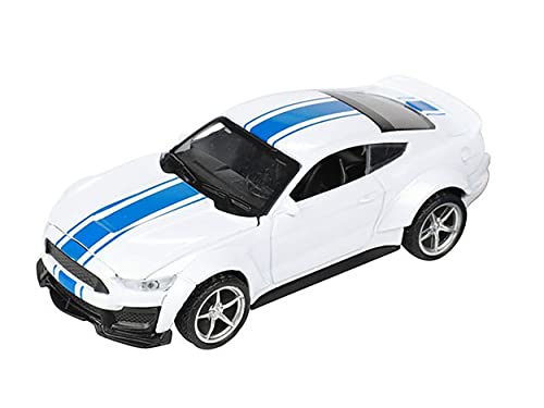 Mustang V8 Modellauto aus Metall mit Rückzugmotor Modell Auto Spielzeugauto Spielzeug Geschenk 4-Varianten Welly 73 (Weiss) von Toi-Toys