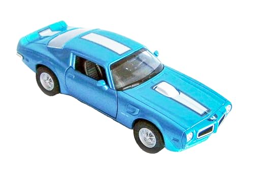 Pontiac Firebird Trans Am 1972 Modellauto aus Metall mit Rückzugmotor Modell Auto Spielzeugauto Spielzeug Geschenk 2-Varianten Welly 25 (Blau-Metallic) von Toi-Toys