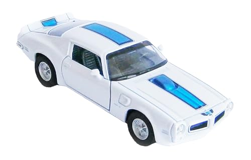 Pontiac Firebird Trans Am 1972 Modellauto aus Metall mit Rückzugmotor Modell Auto Spielzeugauto Spielzeug Geschenk 2-Varianten Welly 25 (Weiss) von Toi-Toys