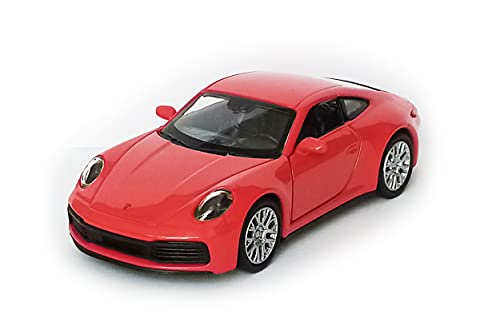 Porsche 911 Carrera 4S Sportwagen Metall Modellauto Modell Auto 4-Farben Kinder Geschenk 85 (Rot) von Toi-Toys
