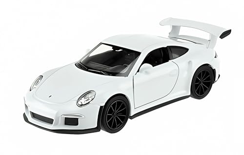 Porsche 911 GT3 RS 2016 Modellauto Modell Auto mit Rückzug aus Metall 4-Varianten Spielzeugauto Welly 00 (Weiss) von Toi-Toys