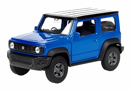 Suzuki JIMNY Modellauto 11cm aus Metall mit Rückzugmotor Modell Auto Spielzeugauto Spielzeug Welly 4-Varianten Geschenk 13 (Blau-Metallic) von Toi-Toys