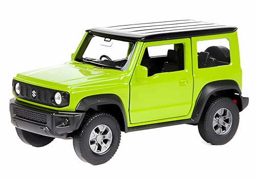 Suzuki JIMNY Modellauto 11cm aus Metall mit Rückzugmotor Modell Auto Spielzeugauto Spielzeug Welly 4-Varianten Geschenk 13 (Grün) von Toi-Toys
