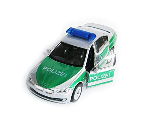 Toi-Toys 535i Polizei Silber-Grün Modell Metall Modellauto Spielzeugauto Geschenk Kinder Welly 54 von Toi-Toys