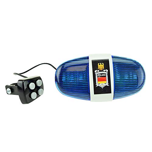 Toi-Toys 55008A - Fahrradlampe Polizei mit Sirene und Blaulicht von Toi-Toys