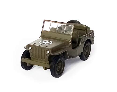 Toi-Toys Army Jeep 1941 Willys MB US Oliv Militär Modellauto 10,5cm Modell Auto Spielzeugauto 79 von Toi-Toys