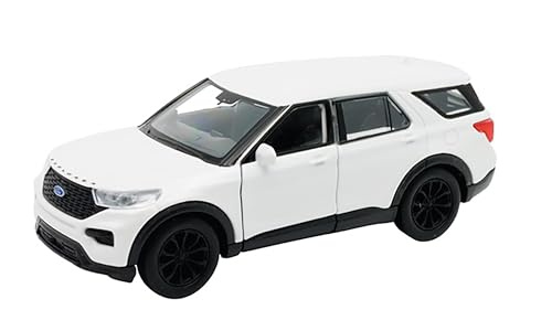 Toi-Toys Ford Explorer 2023 Modellauto 11,8cm Metall Modell Auto mit Rückzugmotor Spielzeugauto 4-Varianten 70 (Weiss-Metallic) von Toi-Toys