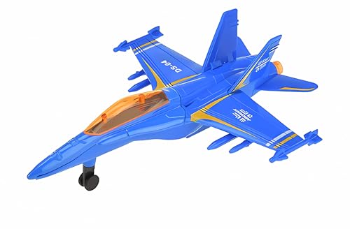Toi-Toys KAMPFFLUGZEUG mit Rückzug Spielzeug 15cm in Box Jet Fighter Kampfjet Flugzeugmodell Flugzeug Geschenk 58 (Blau) von Toi-Toys